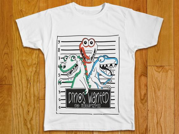 Camiseta Infantil Dinossauros