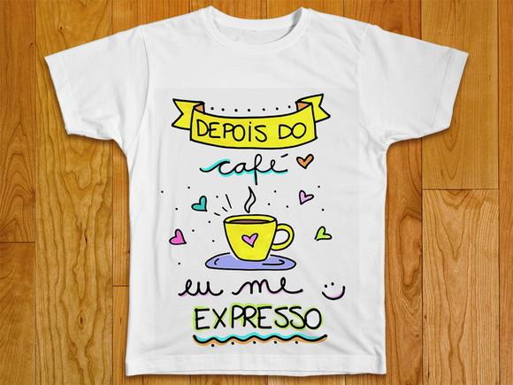 Camiseta Divertida Depois do Café