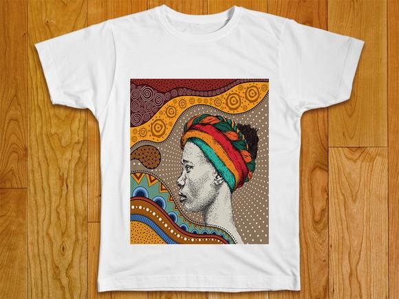 Camiseta Feminina Afro