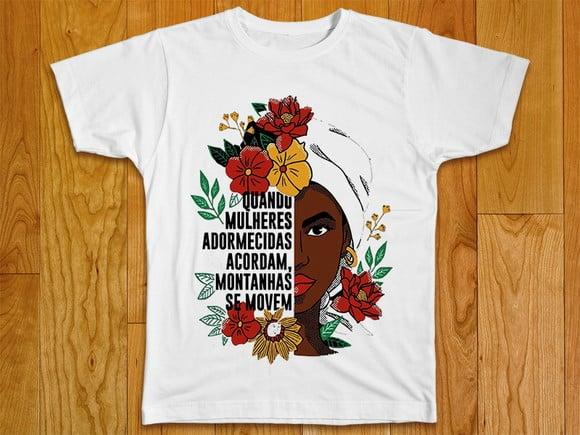 Camiseta Feminina Afro