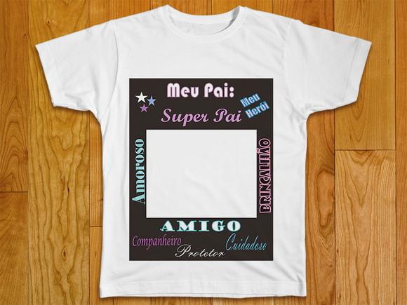 Camiseta Meu Super Pai Personalizada Com Foto