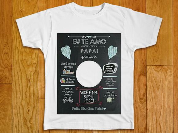 Camiseta Eu Te Amo Papai Personalizada Com Foto