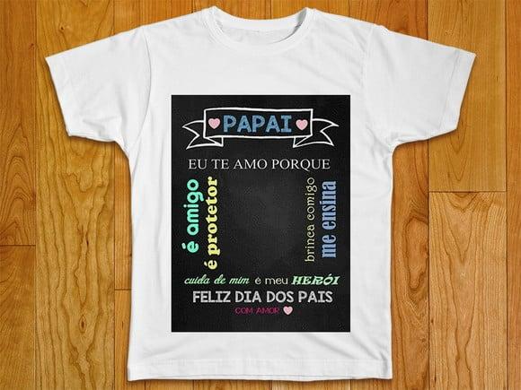 Camiseta Papai Personalizada Com Foto