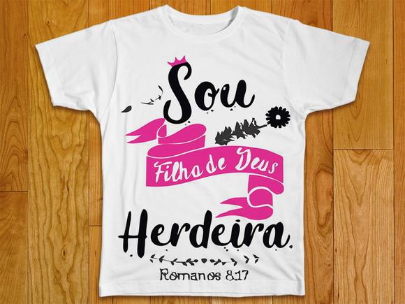 Camiseta Religiosa Sou Filha de Deus