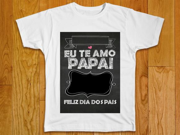 Camiseta Eu Te Amo Papai Com Foto Personalizada