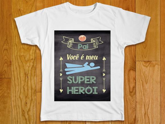 Camiseta Pai Você É Meu Super Herói