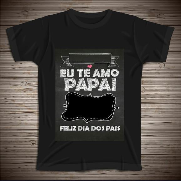 Camiseta Pai Eu Te Amo com Foto Personalizada