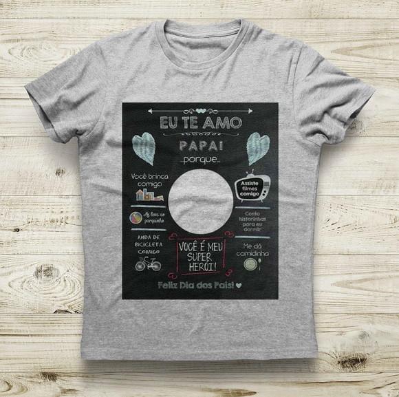 Camiseta Eu Te Amo Papai com foto personalizada