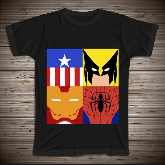 Camiseta Super Heróis