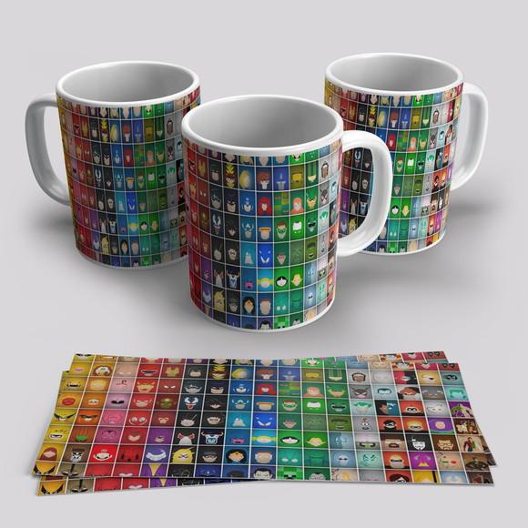 Caneca Porcelana Super Heróis