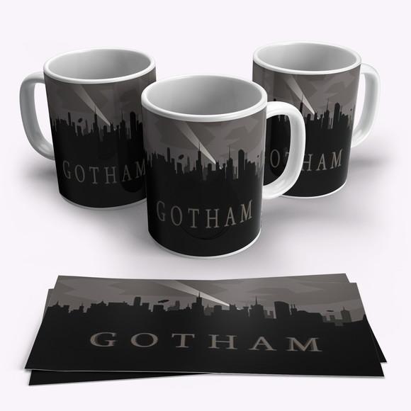 Caneca Porcelana Gotham