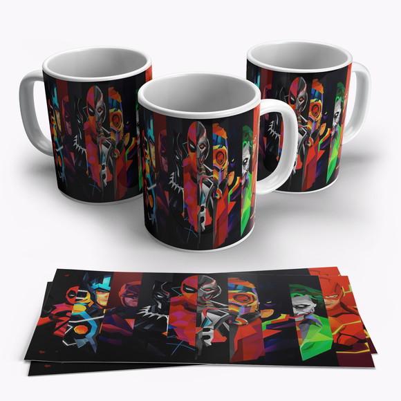 Caneca Porcelana Super Heróis