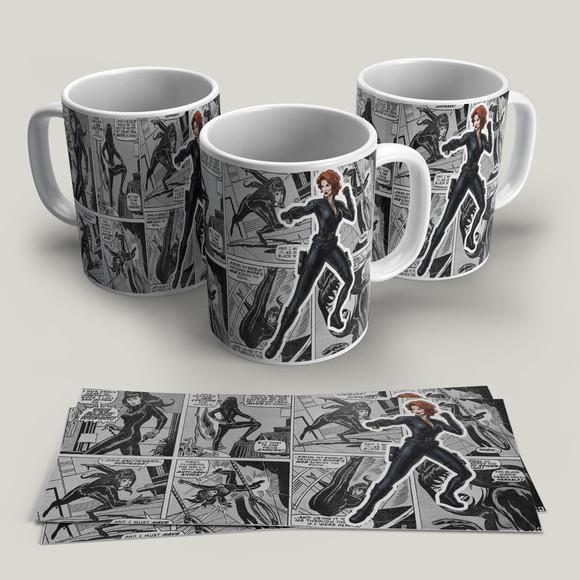 Caneca Porcelana Viúva Negra