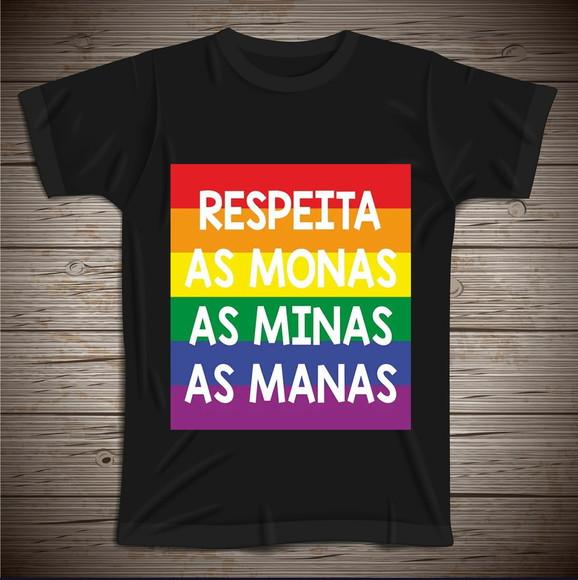Camiseta Respeita As Monas As Minas As Manas
