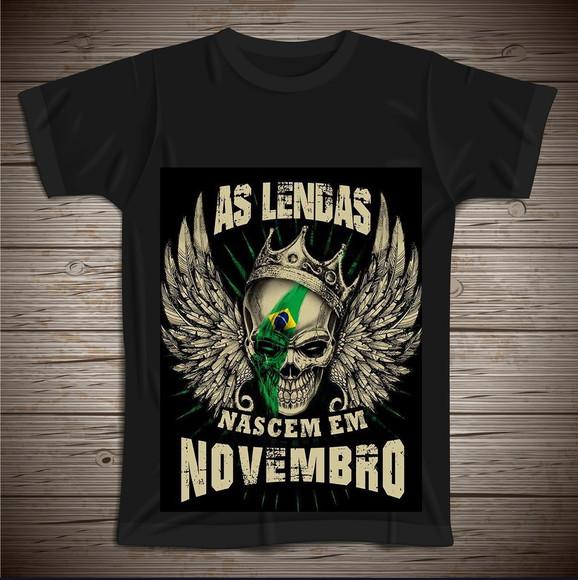 Camiseta as Lendas Nascem em Novembro