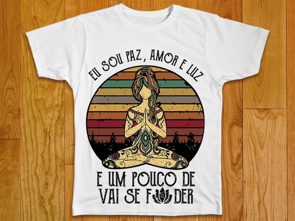 Camiseta Eu Sou Paz Amor e Luz