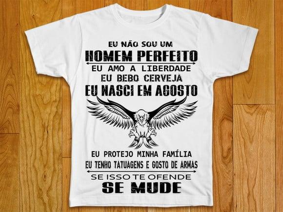 Camiseta Não Sou Um Homem Perfeito