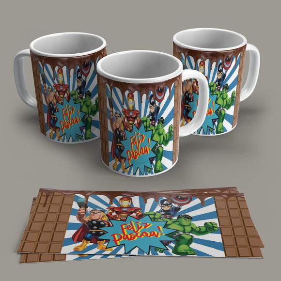 Caneca de Porcelana Feliz Páscoa