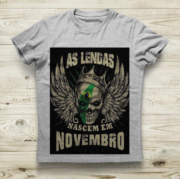 Camiseta as Lendas Nascem em Novembro
