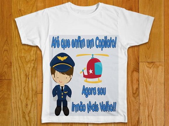 Camiseta Infantil Agora Sou Irmão Mais Velho