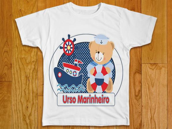 Camiseta Infantil Ursinho Marinheiro