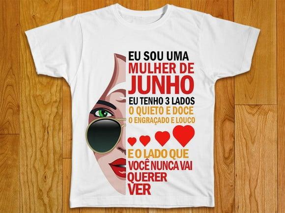 Camiseta Eu Sou Uma Mulher de Junho