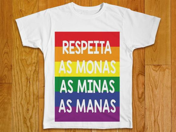 Camiseta Respeita As Monas As Minas As Manas