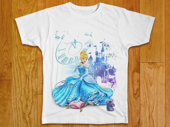 Camiseta Infantil Cinderella