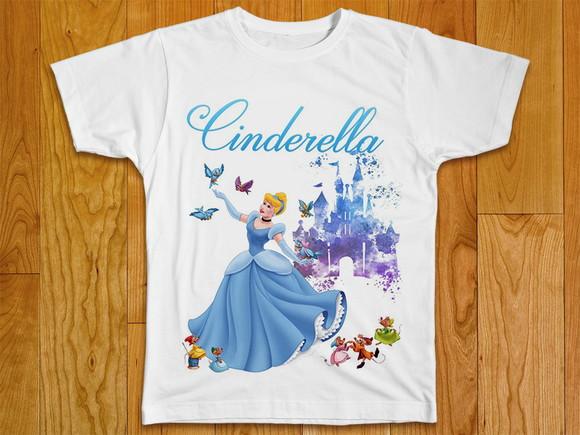 Camiseta Infantil Cinderella