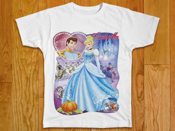 Camiseta Infantil Cinderella