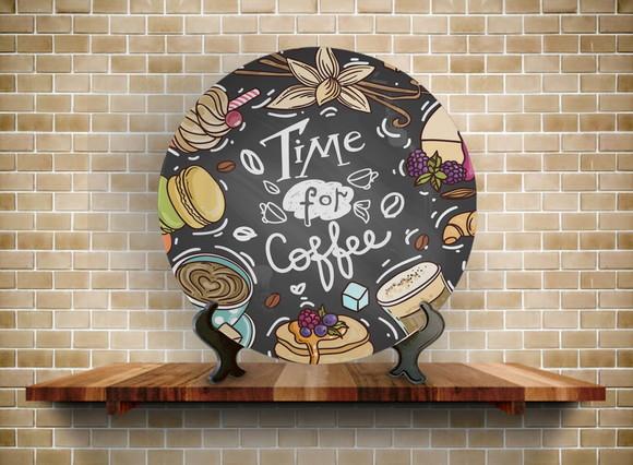 Prato Decorativo Coffee