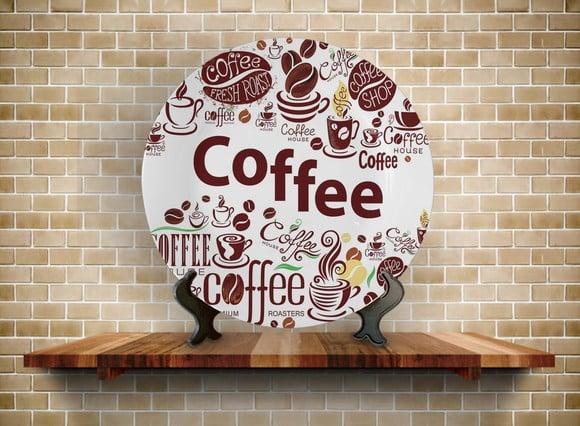 Prato Decorativo Coffee
