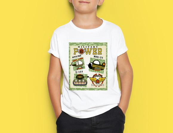 Camiseta Infantil Militar