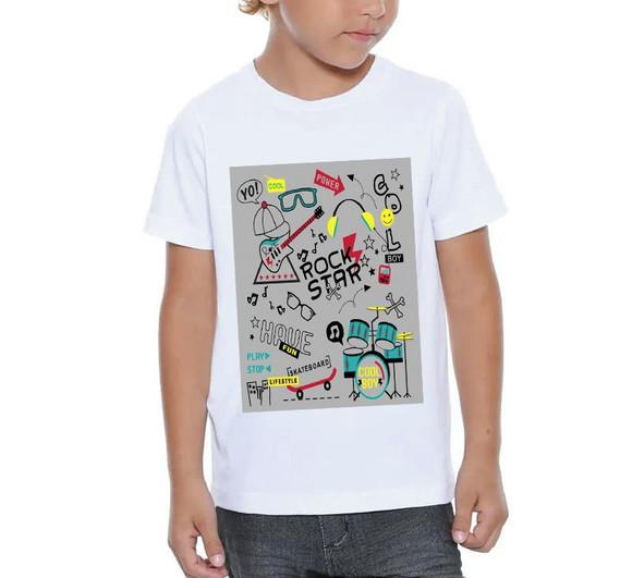 Camiseta Infantil Rock Star