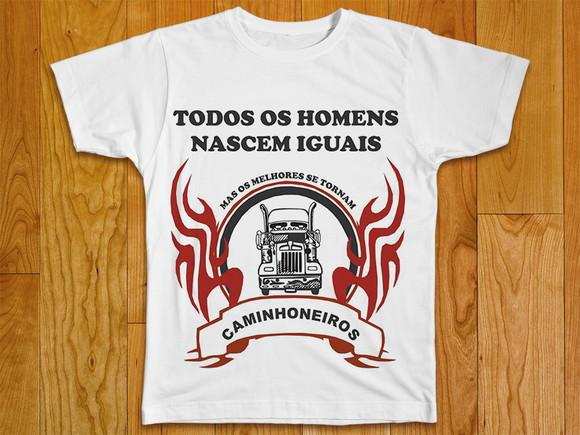 Camiseta Todos Os Homens Nascem Iguais Caminhoneiros