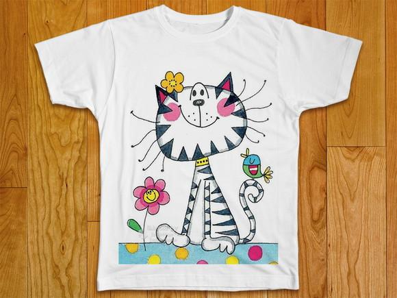 Camiseta Infantil Gatinho