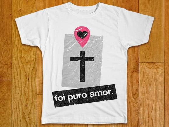 Camiseta Religiosa Foi Puro Amor