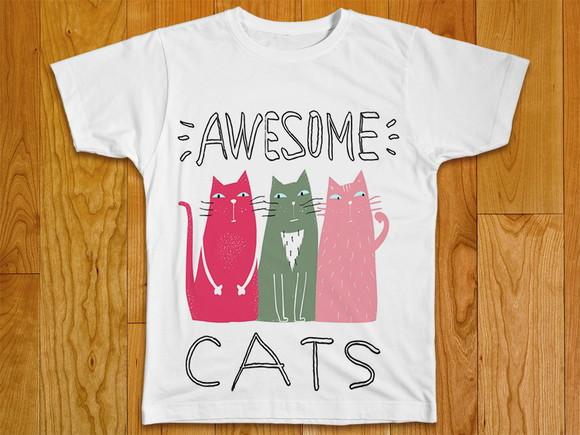 Camiseta Gatos