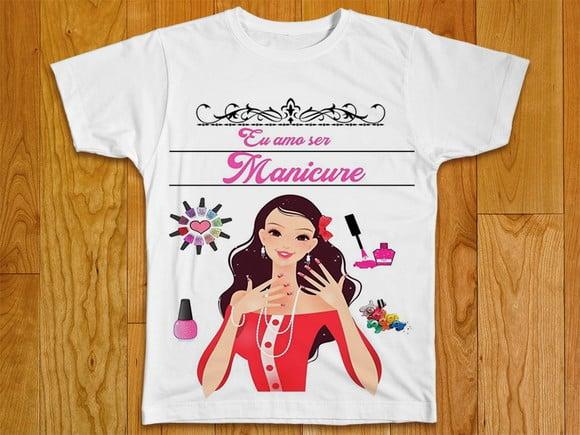 Camiseta Eu Amo Ser Manicure