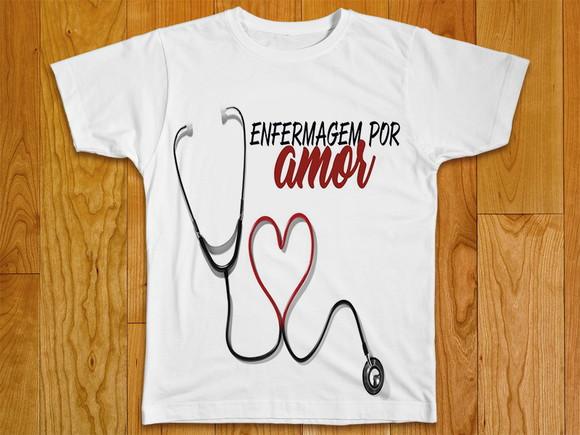 Camiseta Enfermagem por Amor
