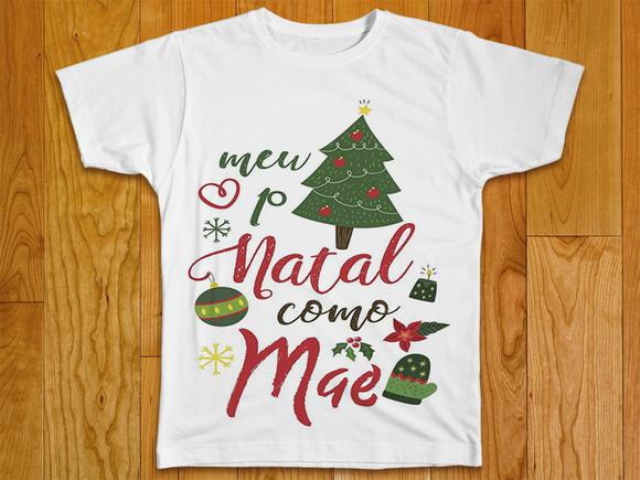 Camiseta Meu Primeiro Natal como Mãe
