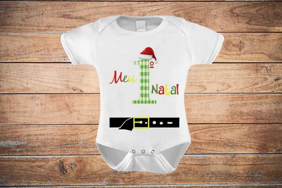 Body Infantil Meu Primeiro Natal