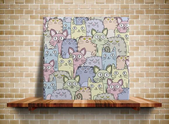 Azulejo Decorativo Gatos