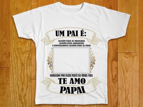 Camiseta Pai Com Foto Personalizada