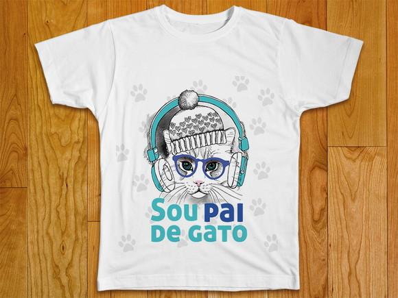 Camiseta Sou Pai de Gato