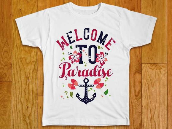 Camiseta Feminina Welcome To Paradise