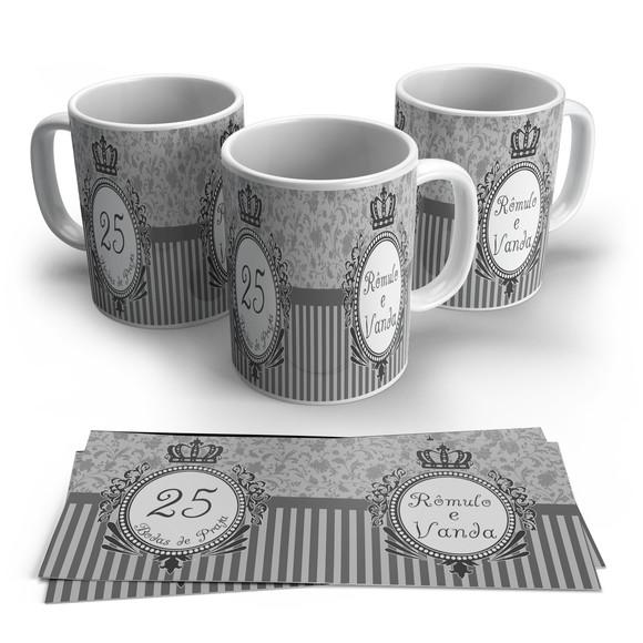 Caneca Porcelana Bodas de Prata