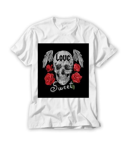 Camiseta Caveira Love Sweet