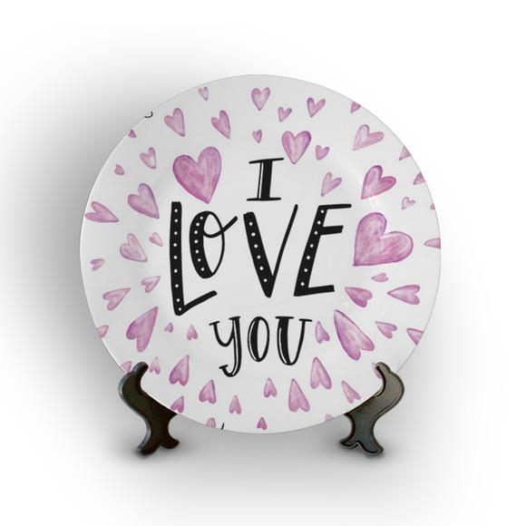 Prato Decorativo I Love You