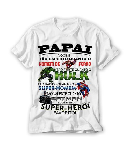 Camiseta Pai Você É Meu Super Herói Favorito